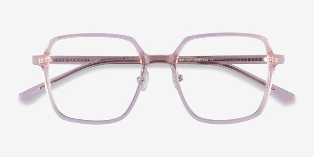 Modern Clear Pink AcetateEyeglass Frames from EyeBuyDirect, Closed View