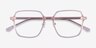 Modern Clear Pink AcetateEyeglass Frames from EyeBuyDirect, Closed View