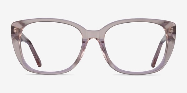 Odessa Clear Pink Acetate Eyeglass Frames