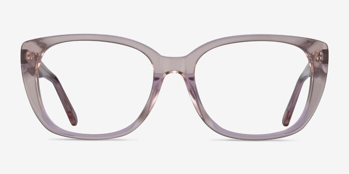 Odessa Clear Pink Acetate Eyeglass Frames from EyeBuyDirect