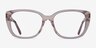 Odessa Clear Pink AcetateEyeglass Frames from EyeBuyDirect, Front View