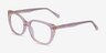 Odessa Clear Pink AcetateEyeglass Frames from EyeBuyDirect, Angle View