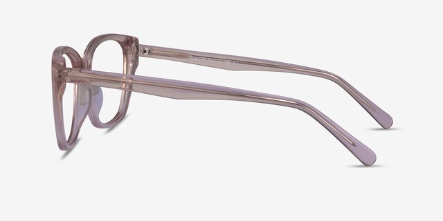 Odessa Clear Pink AcetateEyeglass Frames from EyeBuyDirect, Side View