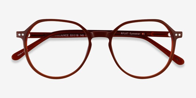 Ebullience Brown AcetateEyeglass Frames from EyeBuyDirect, Closed View