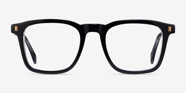 Murmur Black AcetateEyeglass Frames from EyeBuyDirect, Front View
