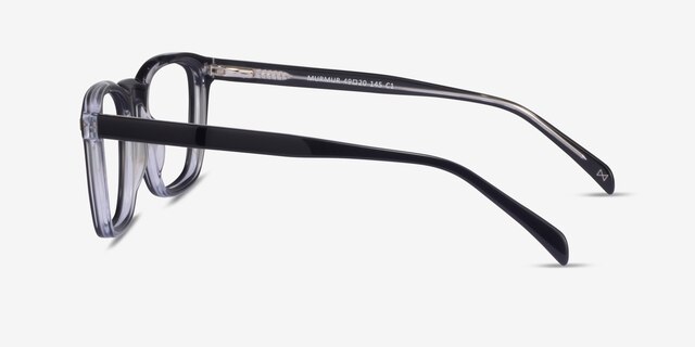 Murmur Black AcetateEyeglass Frames from EyeBuyDirect, Side View