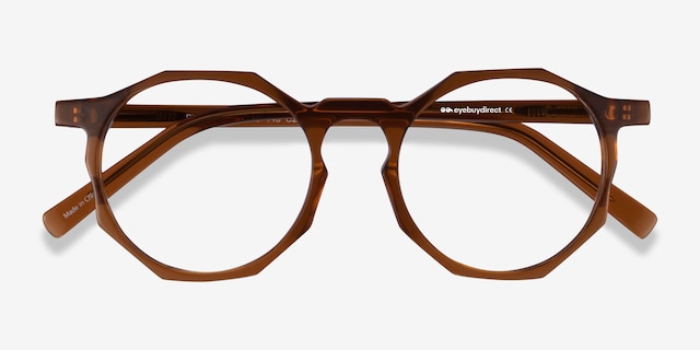 Primula Clear Brown AcetateEyeglass Frames from EyeBuyDirect, Closed View