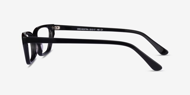 Orchestra Black AcetateEyeglass Frames from EyeBuyDirect, Side View