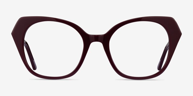 Noma Burgundy AcetateEyeglass Frames from EyeBuyDirect, Front View