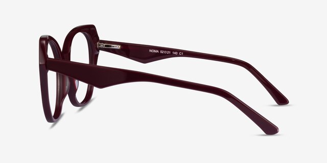 Noma Burgundy AcetateEyeglass Frames from EyeBuyDirect, Side View