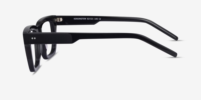Kensington Black AcetateEyeglass Frames from EyeBuyDirect, Side View