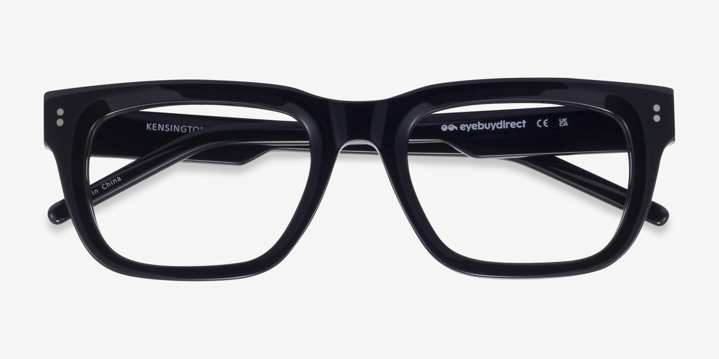 Kensington Rectangle Black Full Rim Eyeglasses Eyebuydirect