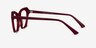 Alwyne Burgundy AcétateMontures de lunettes de vue d'EyeBuyDirect, Vue de Côté