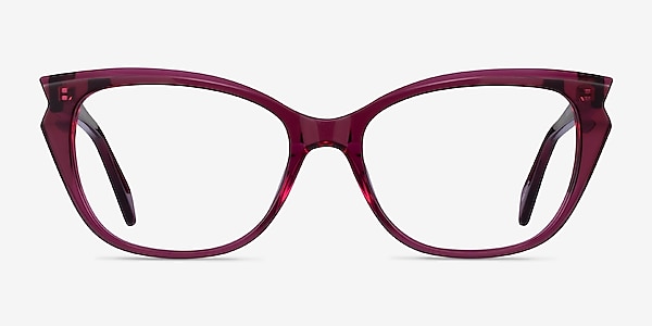 Maple Clear Burgundy Acétate Montures de lunettes de vue