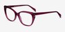 Maple Clear Burgundy AcetateEyeglass Frames from EyeBuyDirect, Angle View