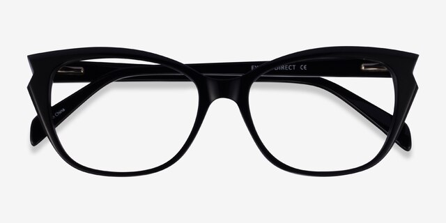 Maple Black AcetateEyeglass Frames from EyeBuyDirect, Closed View