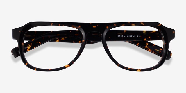 Hackney Tortoise AcetateEyeglass Frames from EyeBuyDirect, Closed View