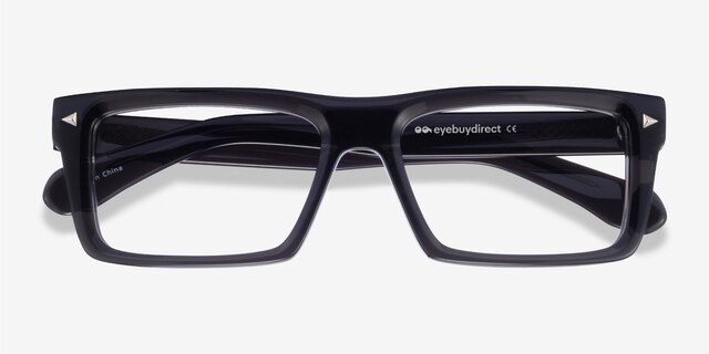 Sheldon Drak Gray AcetateEyeglass Frames from EyeBuyDirect, Closed View