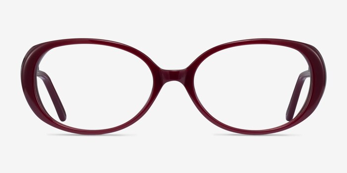 Surrey Burgundy Acetate Eyeglass Frames from EyeBuyDirect