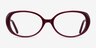 Surrey Burgundy AcetateEyeglass Frames from EyeBuyDirect, Front View
