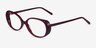 Surrey Burgundy AcetateEyeglass Frames from EyeBuyDirect, Angle View