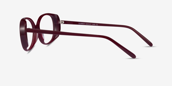 Surrey Burgundy Acetate Eyeglass Frames from EyeBuyDirect