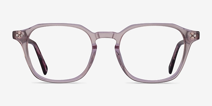 Hopkins Clear Pink Floral Acetate Eyeglass Frames