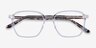 Ashby Clear Floral AcetateEyeglass Frames from EyeBuyDirect, Closed View