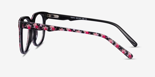 Topic Fleuries AcétateMontures de lunettes de vue d'EyeBuyDirect, Vue de Côté