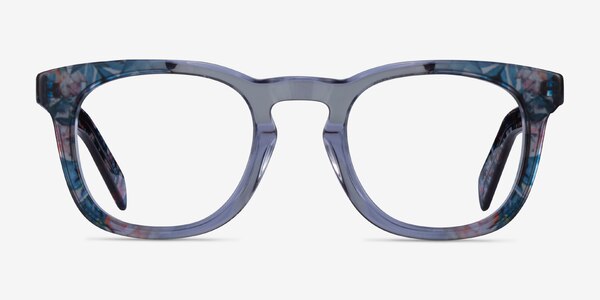 Austral Cear Blue Floral Acétate Montures de lunettes de vue