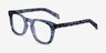 Austral Cear Blue Floral AcétateMontures de lunettes de vue d'EyeBuyDirect, Vue d'Angle