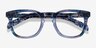 Austral Cear Blue Floral AcétateMontures de lunettes de vue d'EyeBuyDirect, Vue Rapprochée