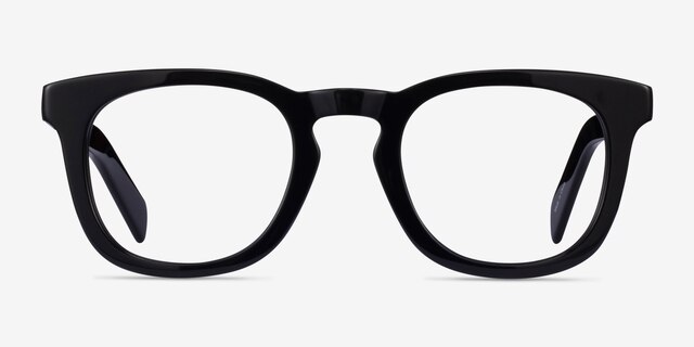 Austral Black AcetateEyeglass Frames from EyeBuyDirect, Front View