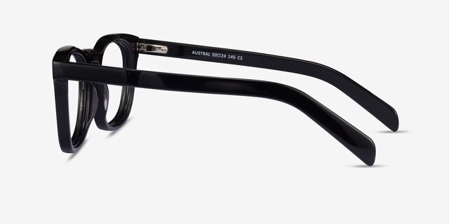 Austral Black AcetateEyeglass Frames from EyeBuyDirect, Side View