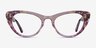 Legato Clear Pink Floral AcetateEyeglass Frames from EyeBuyDirect, Front View