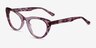 Legato Clear Pink Floral AcetateEyeglass Frames from EyeBuyDirect, Angle View