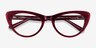 Legato Burgundy AcetateEyeglass Frames from EyeBuyDirect, Closed View
