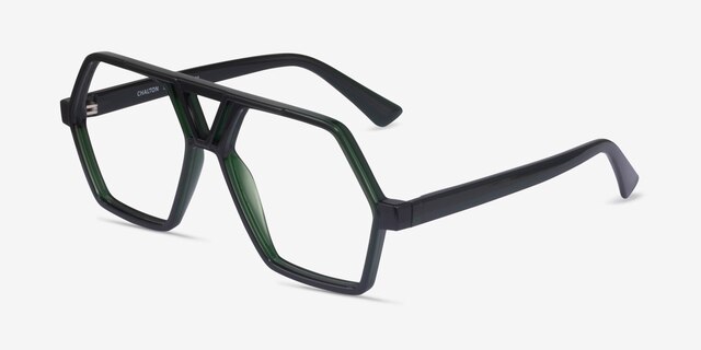 Chalton Green PlasticEyeglass Frames from EyeBuyDirect, Angle View