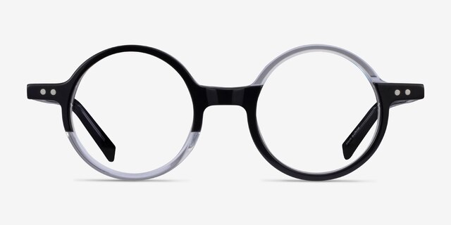 Wilcox Black Clear AcetateEyeglass Frames from EyeBuyDirect, Front View