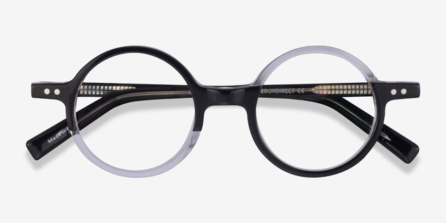 Wilcox Black Clear AcetateEyeglass Frames from EyeBuyDirect, Closed View