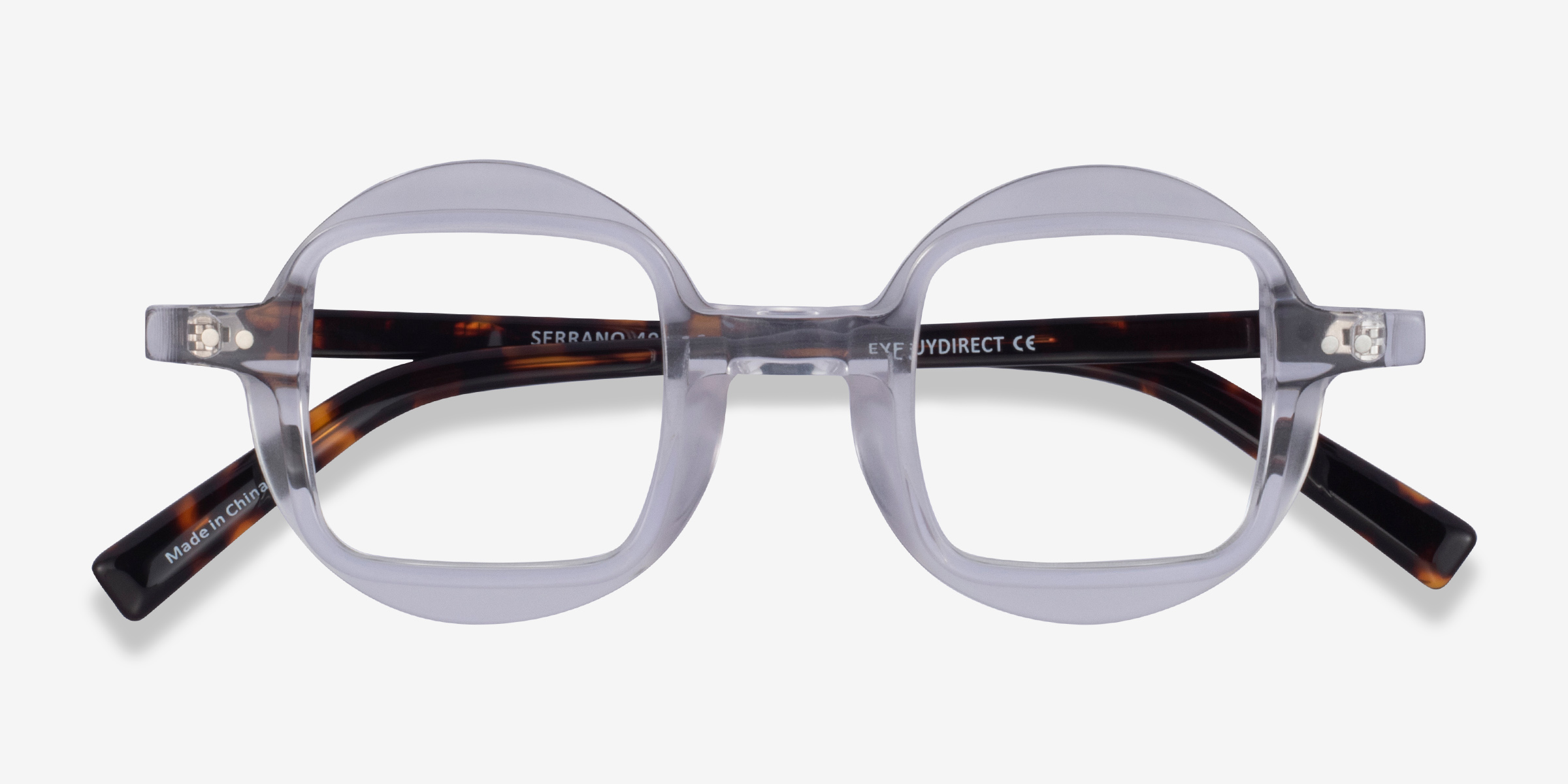Serrano Square Clear Tortoise Glasses for Women | Eyebuydirect