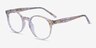 Enjoy Clear Gold AcetateEyeglass Frames from EyeBuyDirect, Angle View