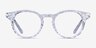 Luminary Clear Silver AcetateEyeglass Frames from EyeBuyDirect, Front View