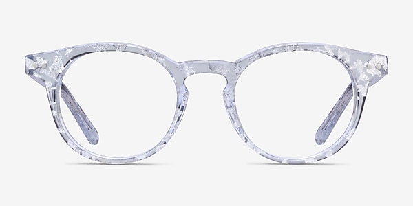 Luminary Clear Silver Acetate Eyeglass Frames