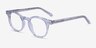 Luminary Clear Silver AcetateEyeglass Frames from EyeBuyDirect, Angle View