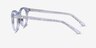 Luminary Clear Silver AcetateEyeglass Frames from EyeBuyDirect, Side View