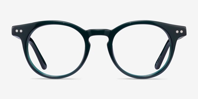 Luminary Teal AcetateEyeglass Frames from EyeBuyDirect, Front View
