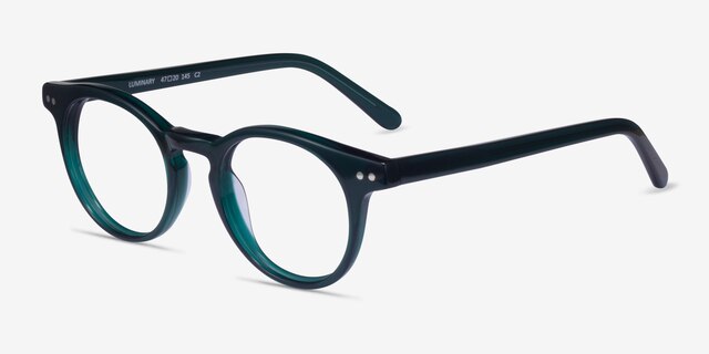 Luminary Teal AcetateEyeglass Frames from EyeBuyDirect, Angle View