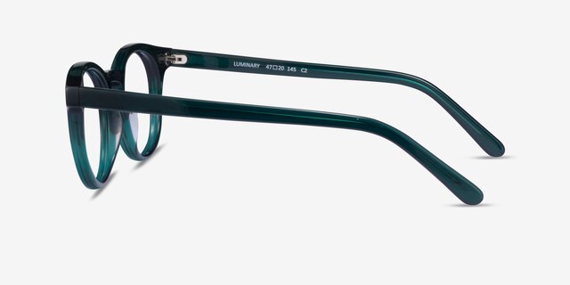 Luminary Teal AcetateEyeglass Frames from EyeBuyDirect, Side View