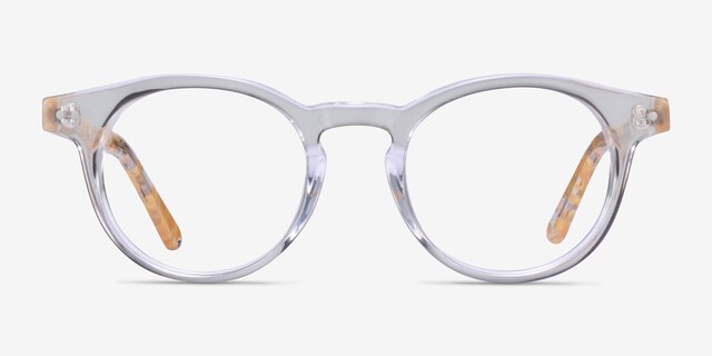 Luminary Clear Yellow AcetateEyeglass Frames from EyeBuyDirect, Front View